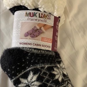 Muk Luks Cabin Slippers L/XL 8-10 2pack